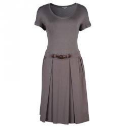 Pre Owned Paule Ka Khaki Cotton Dress L