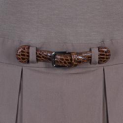 Pre Owned Paule Ka Khaki Cotton Dress L