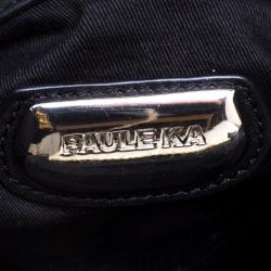 Paule Ka Black Leather Tote