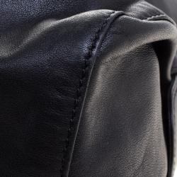 Paule Ka Black Leather Tote