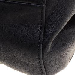 Paule Ka Black Leather Tote