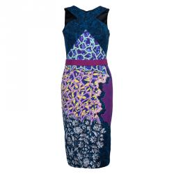 Peter Pilotto Multicolor Print Criss Cross Sleeveless Dress M