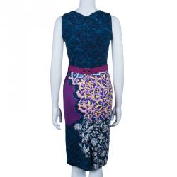 Peter Pilotto Multicolor Print Criss Cross Sleeveless Dress M