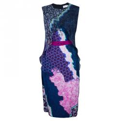 Peter Pilotto Multicolor Print Cross Column Sleeveless Dress M