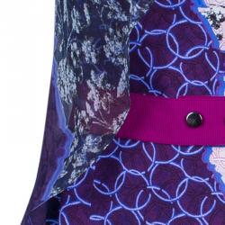Peter Pilotto Multicolor Print Cross Column Sleeveless Dress M