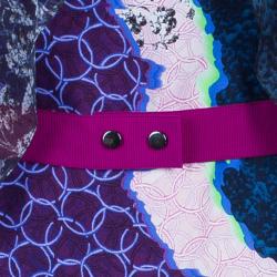 Peter Pilotto Multicolor Print Cross Column Sleeveless Dress M