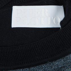 Pre Owned Peter Pilotto Grey Printed Long Sleeve Dress S