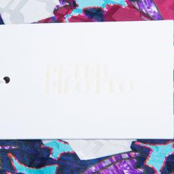 Pre Owned Peter Pilotto Grey Printed Long Sleeve Dress S