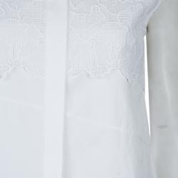 Pre Owned Peter Pilotto White Lace Detail Sleeveless Eero Blouse M