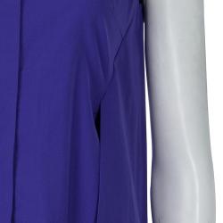 Pre Owned Peter Pilotto Blue Broderie Anglaise Sleeveless Shirt S