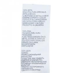 Pre Owned Peter Pilotto Black Abstract Print Mikado Silk Dress L