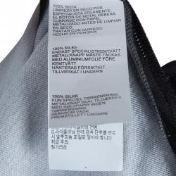 Pre Owned Peter Pilotto Black Abstract Print Mikado Silk Dress L