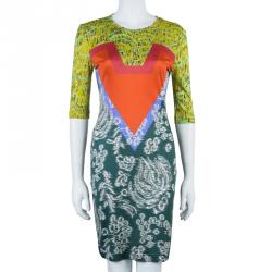 Pre Owned Peter Pilotto Multicolor Printed Bodycon Dress S