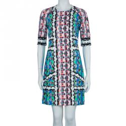 Pre Owned Peter Pilotto Printed Knee-Length Dress M