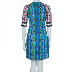 Pre Owned Peter Pilotto Printed Knee-Length Dress M