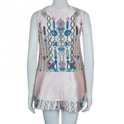 Pre Owned Peter Pilotto Digital Print Silk Top M