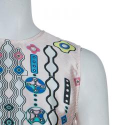 Pre Owned Peter Pilotto Digital Print Silk Top M