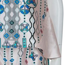 Pre Owned Peter Pilotto Digital Print Silk Top M