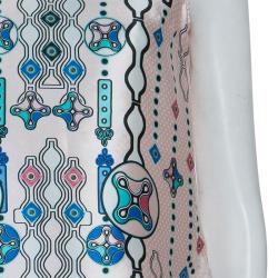 Pre Owned Peter Pilotto Digital Print Silk Top M