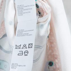 Pre Owned Peter Pilotto Digital Print Silk Top M