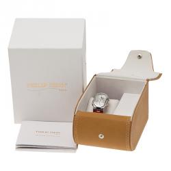 Philip Stein Silver Stainless Steel Teslar Women's Wristwatch 26MM