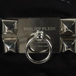 Philipp Plein Couture Black Denim Studded Straight Fit Jeans L