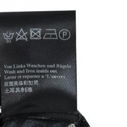 Pre Owned Philipp Plein Couture Printed Studded Collar Silk Shirt S