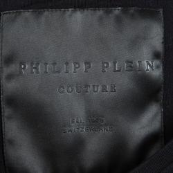 Pre Owned Philipp Plein Couture Black Tiger Printed T Shirt XS