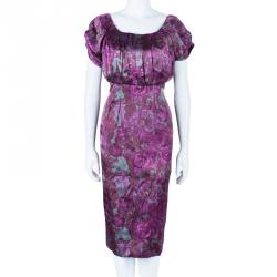 مملوكة مسبقًا Philosophy di Alberta Ferretti Floral Printed Dress M