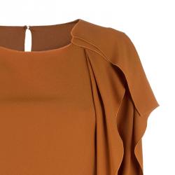 مملوكة مسبقًا Philosophy di Alberta Ferretti Orange Asymmetric Top M