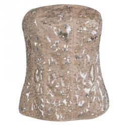 Philosophy Di Alberta Ferretti Nude Studded Corset S