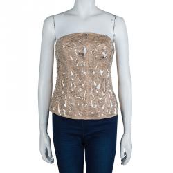 Philosophy Di Alberta Ferretti Nude Studded Corset S