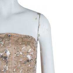 Philosophy Di Alberta Ferretti Nude Studded Corset S
