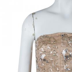 Philosophy Di Alberta Ferretti Nude Studded Corset S