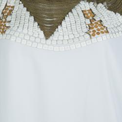 Pre Owned بلوزة فيلوسوفي د�ي البيرتا فيريتي برقبة مستديرة مزخرفة أكمام طويلة M