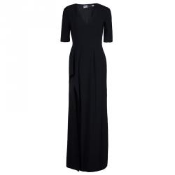 Philosophy Black Short Sleeve Slit Detail Maxi Dress S