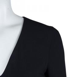 Philosophy Black Short Sleeve Slit Detail Maxi Dress S