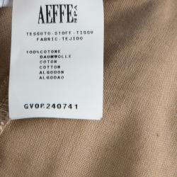 Pre Owned Philosophy Di Alberta Ferretti Beige Tulle Trim Sleeveless Top M