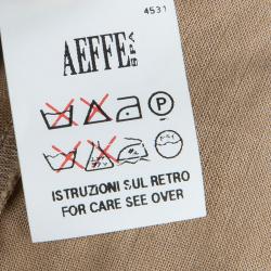 Pre Owned Philosophy Di Alberta Ferretti Beige Tulle Trim Sleeveless Top M