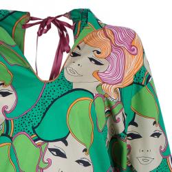 مملوكة مسبقًا Philosophy di Alberta Ferretti Face Print Dress M