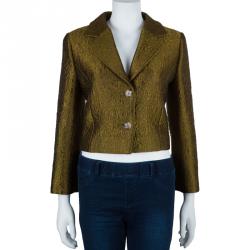 Philosophy di Alberta Ferretti Bronze Textured Jacket M
