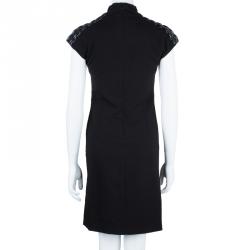 Philosophy di Alberta Ferretti Black Shoulder Detail Dress M
