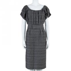مملوكة مسبقًا Philosophy di Alberta Ferretti Wool Belted Dress L