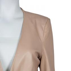 Pre Owned Philosophy Beige Leather Blazer M