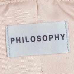 Pre Owned Philosophy Beige Leather Blazer M