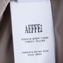 Pre Owned Philosophy Di Alberta Ferretti Beige Silk Lace Detail Sleeveless Top S