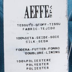 Pre Owned Philosophy Di Alberta Ferretti Blue Draped Silk One Shoulder Dress S