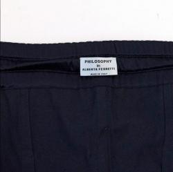 Philosophy Di Alberta Ferretti Navy Blue Strapless Belted Dress M