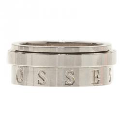 Pre Owned Piaget Possession Eccentric Diamond White Gold Band Ring Size 53