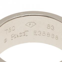 Pre Owned Piaget Possession Eccentric Diamond White Gold Band Ring Size 53